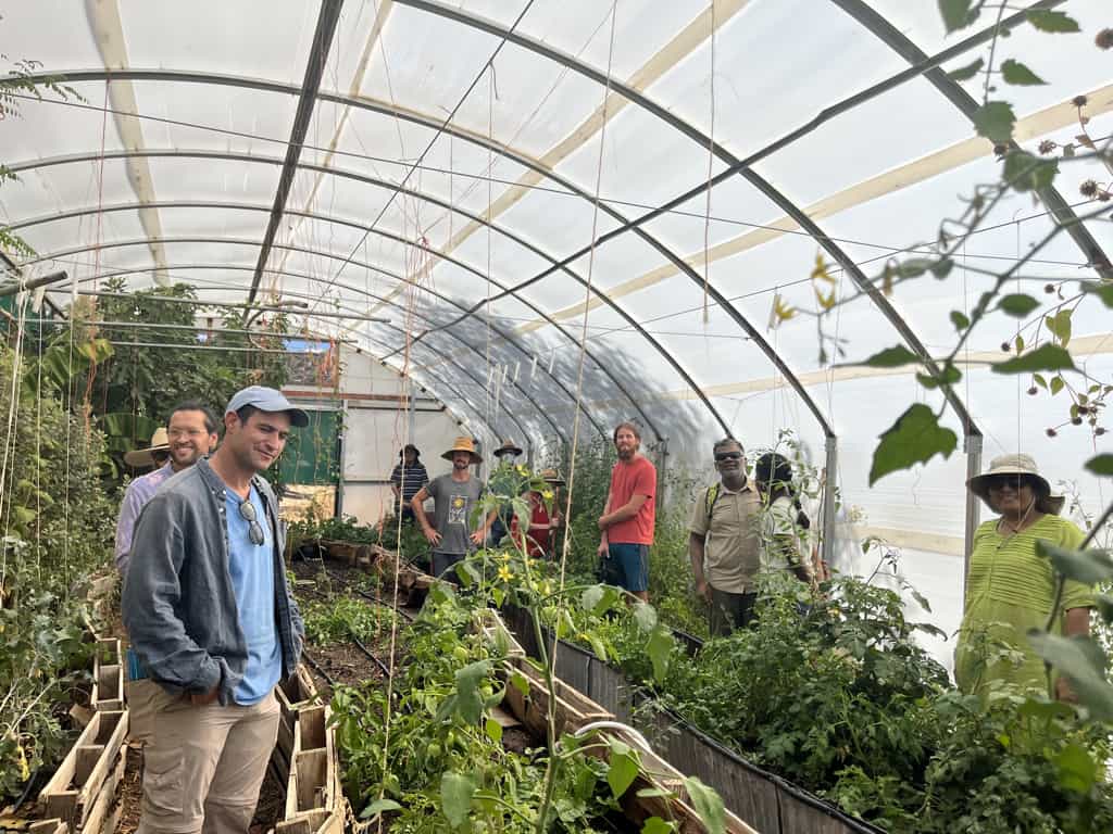 Quail Springs farm tour participants