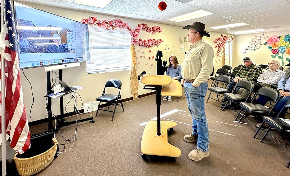 Steve Lundberg speaks to Judge William Highberger at a virtual hearing